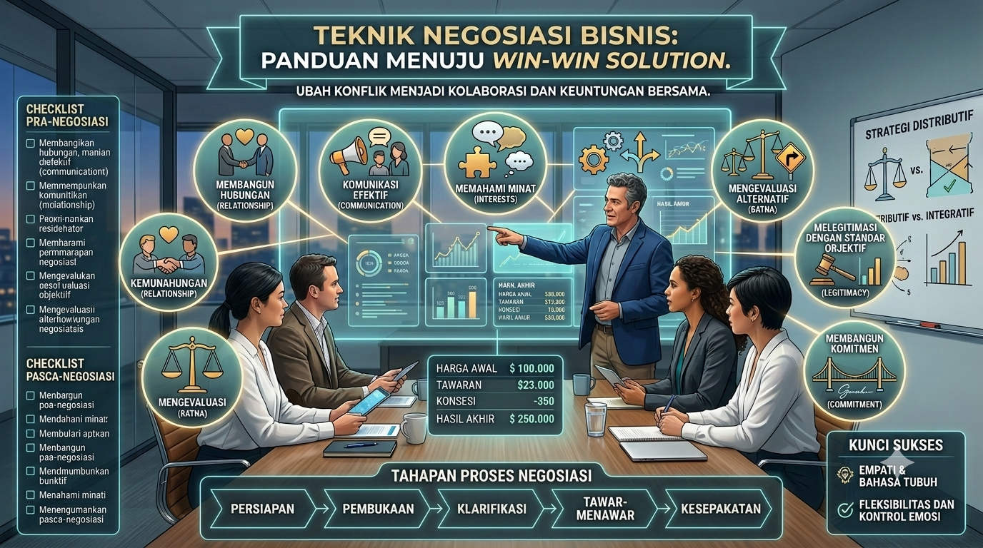 TEKNIK DAN STRATEGI NEGOSIASI : PANDUAN LENGKAP MENCAPAI KESEPAKATAN TERBAIK